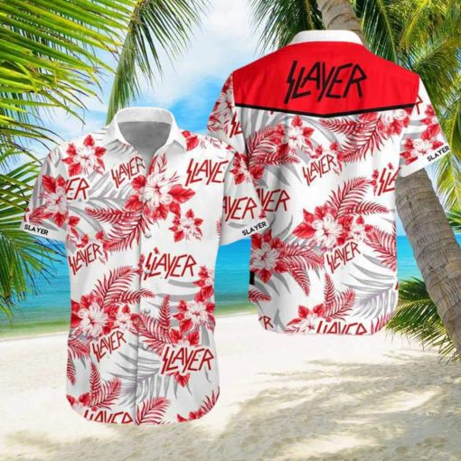 Slayer Band White And Red 2024 Summer Trending Hawaiian Shirt