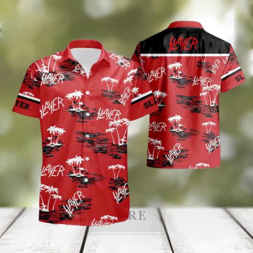 Slayer With Coconut Tree Pattern 2024 Summer Trending Ver 2 Hawaiian Shirt