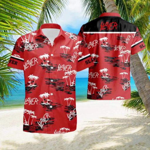 Slayer With Coconut Tree Pattern 2024 Summer Trending Ver 2 Hawaiian Shirt