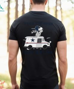 Snoopy Dallas Cowboys on a dark desert highway trophy in my arm shirt