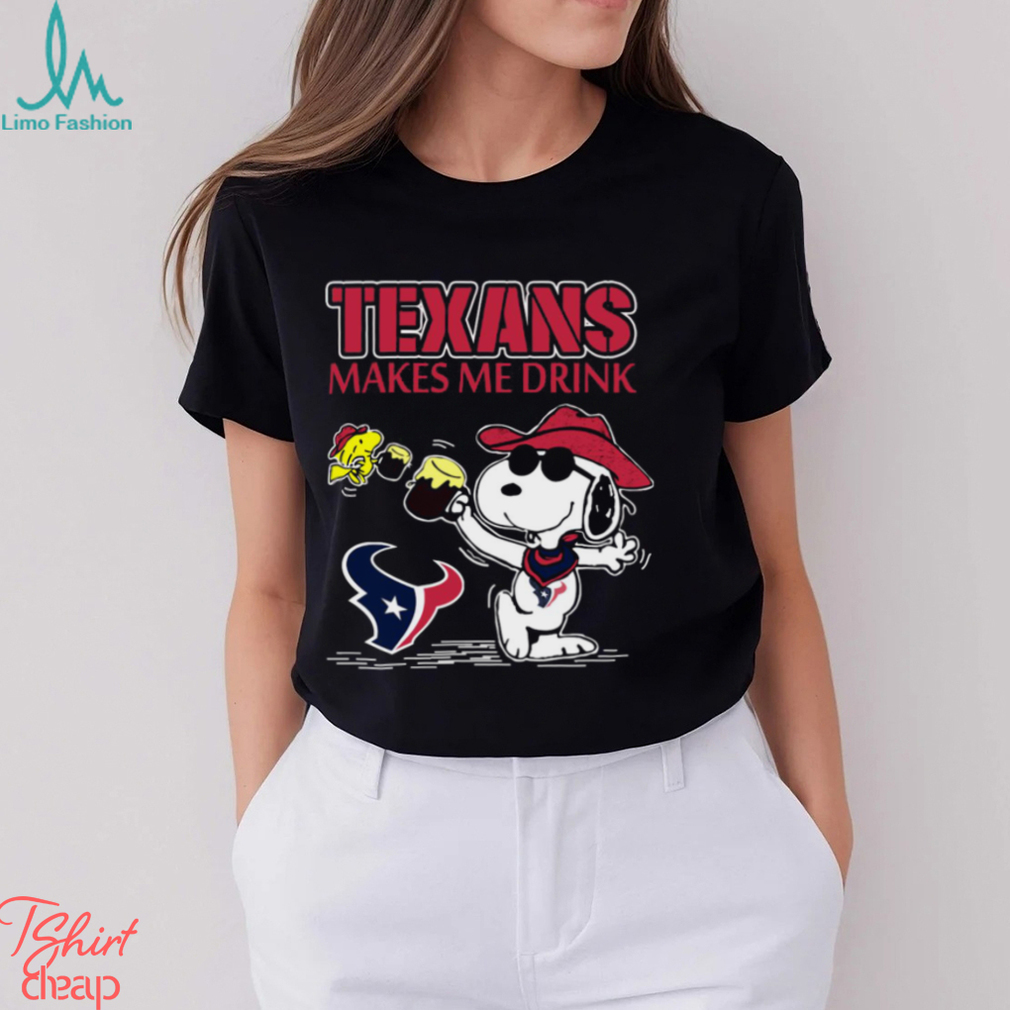Snoopy Houston Texans Make Me Drinks Shirt - Limotees