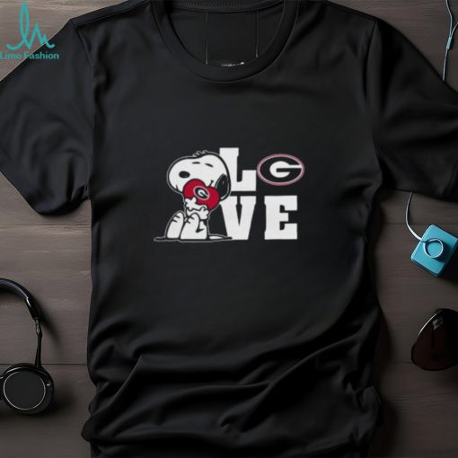 Snoopy Love Georgia Bulldogs T Shirt