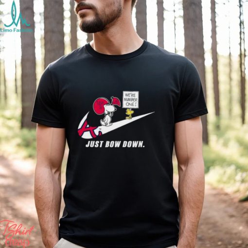Snoopy MLB Just Bow Down Atlanta Braves shirt