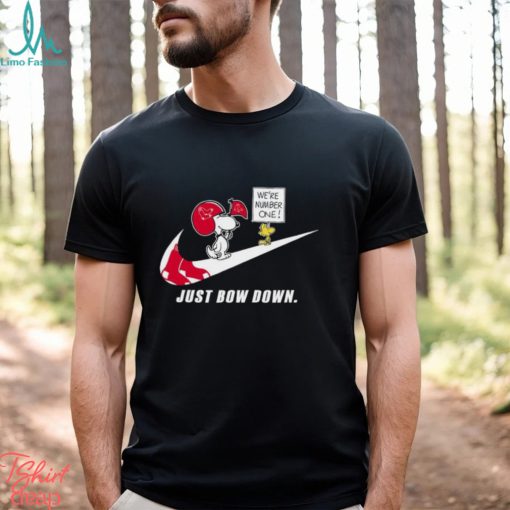 Snoopy MLB Just Bow Down Boston Red Sox shirt