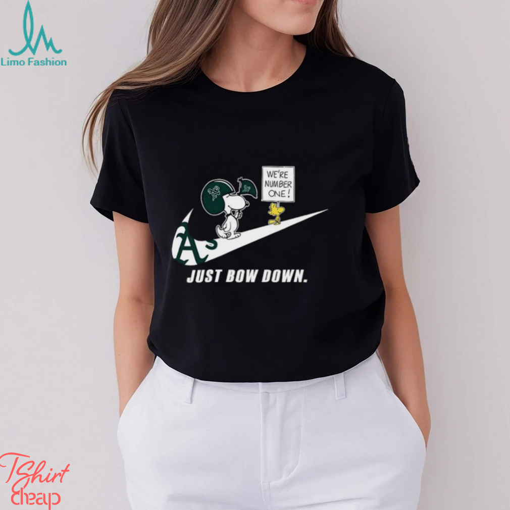 Snoopy MLB Just Bow Down Oakland Athletics shirt Snoopy MLB Just Bow Down Oakland Athletics shirt