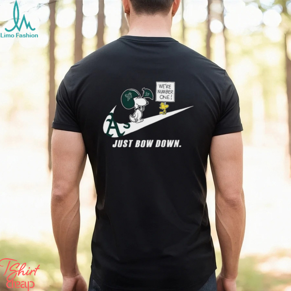 Snoopy MLB Just Bow Down Oakland Athletics shirt Snoopy MLB Just Bow Down Oakland Athletics shirt