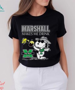 Snoopy Marshall Thundering Herd Make Me Drinks Shirt