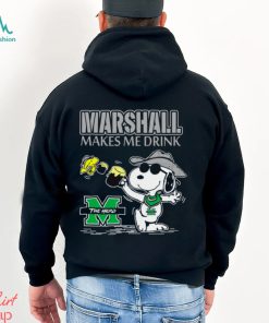 Snoopy Marshall Thundering Herd Make Me Drinks Shirt