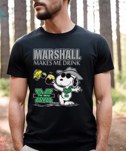 Snoopy Marshall Thundering Herd Make Me Drinks Shirt