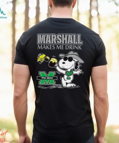 Snoopy Marshall Thundering Herd Make Me Drinks Shirt