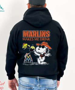Snoopy Miami Marlins Makes Me Drinks Shirt