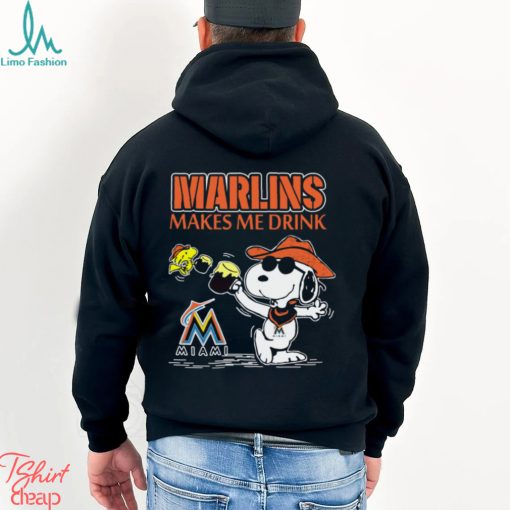 Snoopy Miami Marlins Makes Me Drinks Shirt