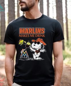 Snoopy Miami Marlins Makes Me Drinks Shirt