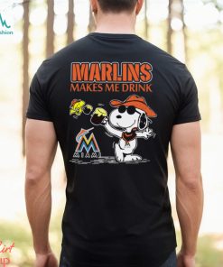 Snoopy Miami Marlins Makes Me Drinks Shirt