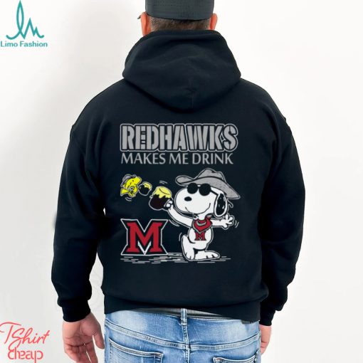 Snoopy Miami Redhawks Make Me Drinks Shirt