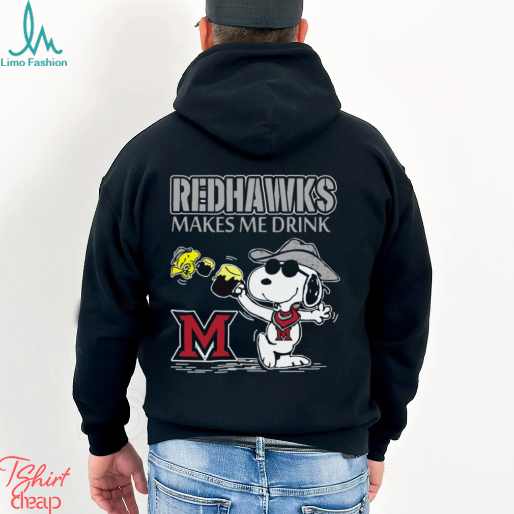 Snoopy Miami Redhawks Make Me Drinks Shirt Snoopy Miami Redhawks Make Me Drinks Shirt