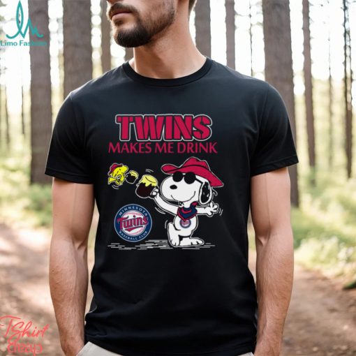 Snoopy Minnesota Twins Makes Me Drinks Shirt