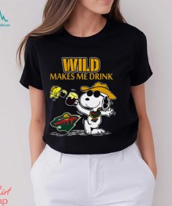 Snoopy Minnesota Wild Make Me Drinks Shirt
