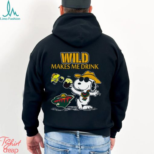 Snoopy Minnesota Wild Make Me Drinks Shirt