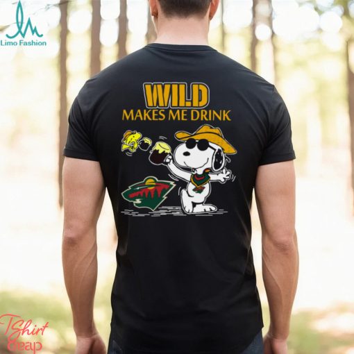Snoopy Minnesota Wild Make Me Drinks Shirt