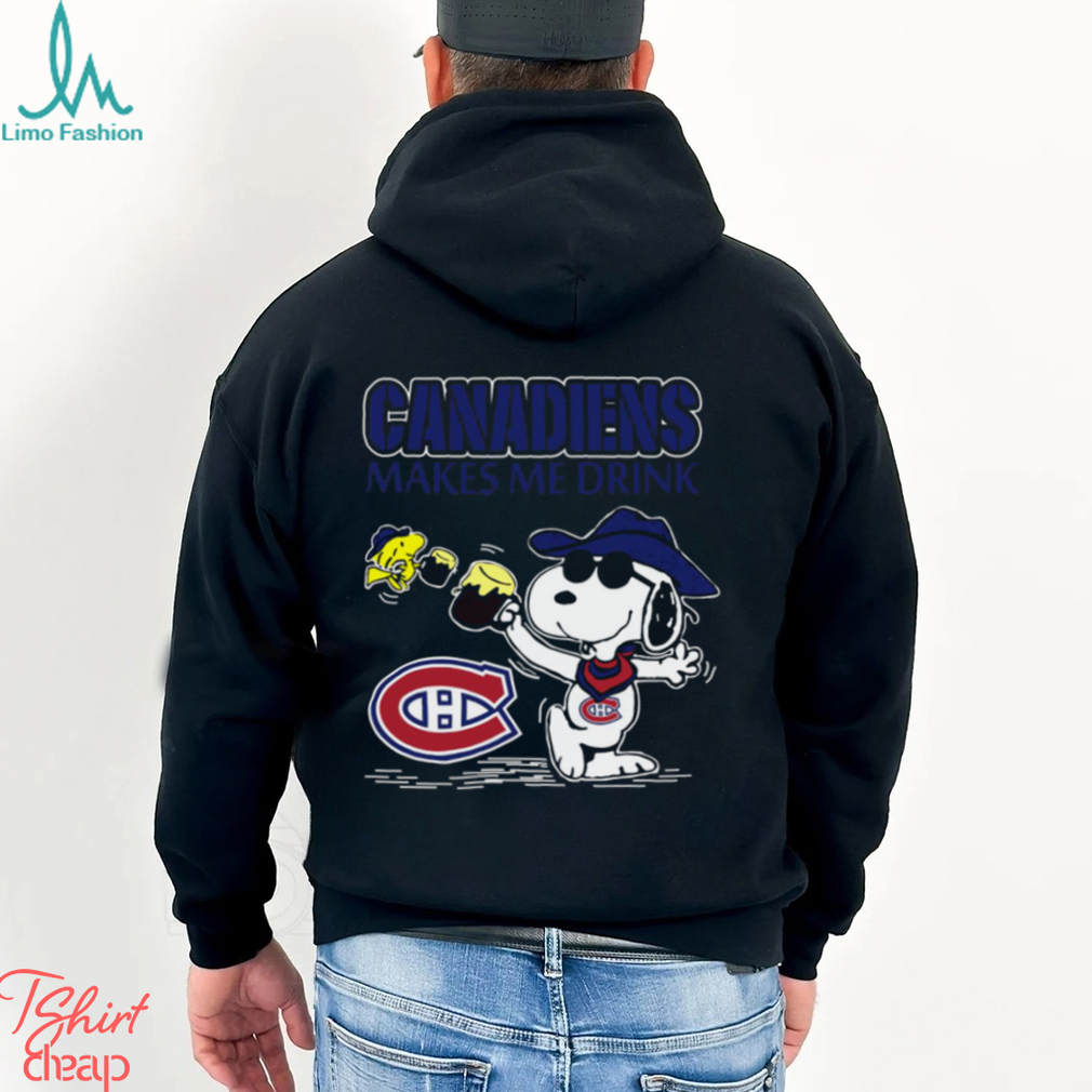 Snoopy Montreal Canadiens Make Me Drinks Shirt Snoopy Montreal Canadiens Make Me Drinks Shirt