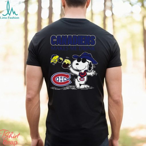 Snoopy Montreal Canadiens Make Me Drinks Shirt