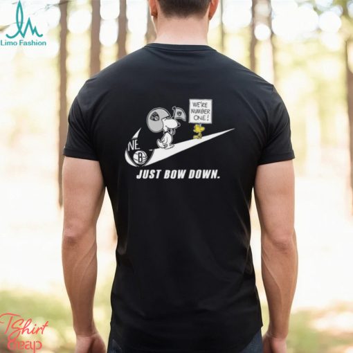 Snoopy NBA Just Bow Down Brooklyn Nets shirt