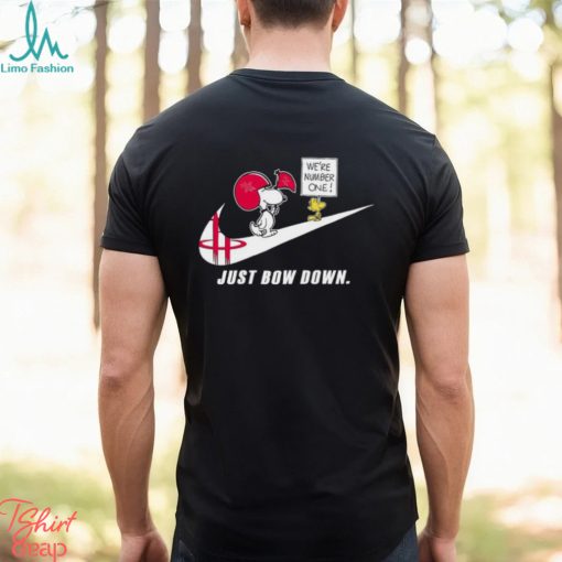 Snoopy NBA Just Bow Down Houston Rockets shirt