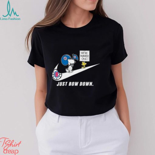 Snoopy NBA Just Bow Down Los Angeles Clippers shirt