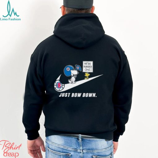 Snoopy NBA Just Bow Down Los Angeles Clippers shirt