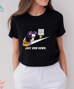 Snoopy NBA Just Bow Down Los Angeles Lakers shirt