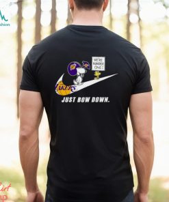 Snoopy NBA Just Bow Down Los Angeles Lakers shirt