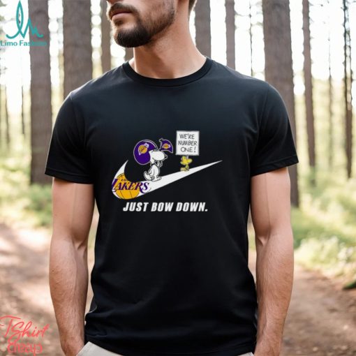 Snoopy NBA Just Bow Down Los Angeles Lakers shirt