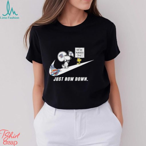 Snoopy NBA Just Bow Down Oklahoma City Thunder shirt