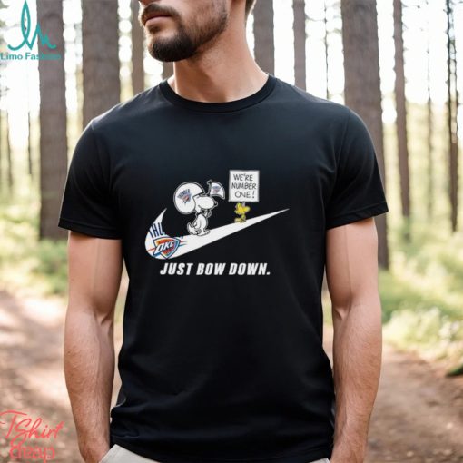 Snoopy NBA Just Bow Down Oklahoma City Thunder shirt