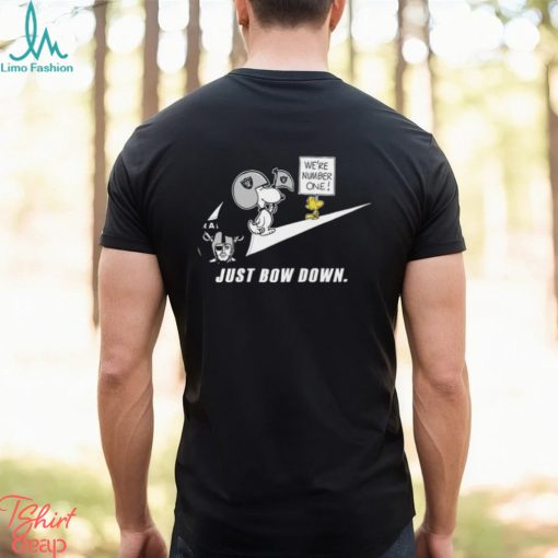 Snoopy NFL Just Bow Down Las Vegas Raiders shirt