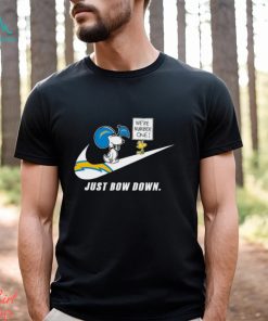 Snoopy NFL Just Bow Down Los Angeles Chargers shirt