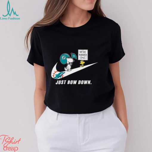 Snoopy NFL Just Bow Down Miami Dolphins shirt