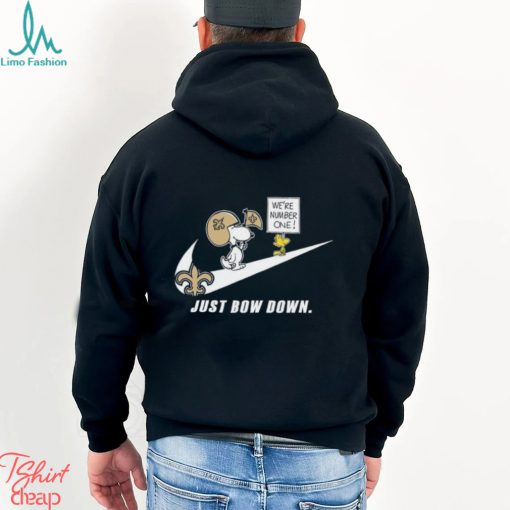 Snoopy NFL Just Bow Down New Orleans Saints shirt