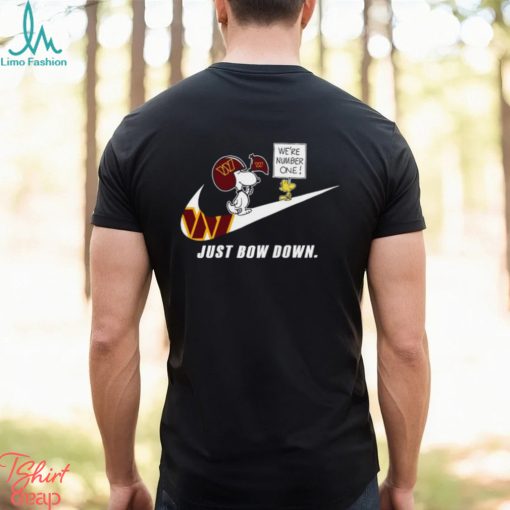 Snoopy NFL Just Bow Down Washington Commanders shirt