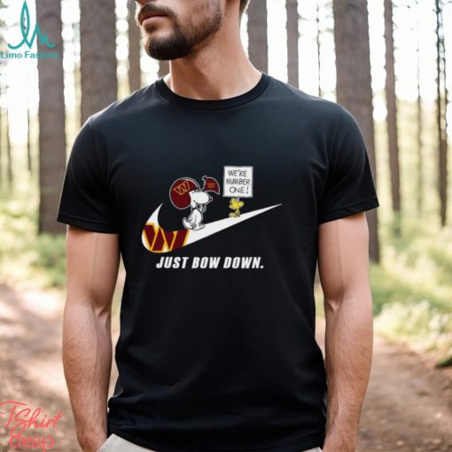 Snoopy NFL Just Bow Down Washington Commanders shirt