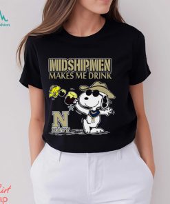 Snoopy Navy Midshipmen Make Me Drinks Shirt