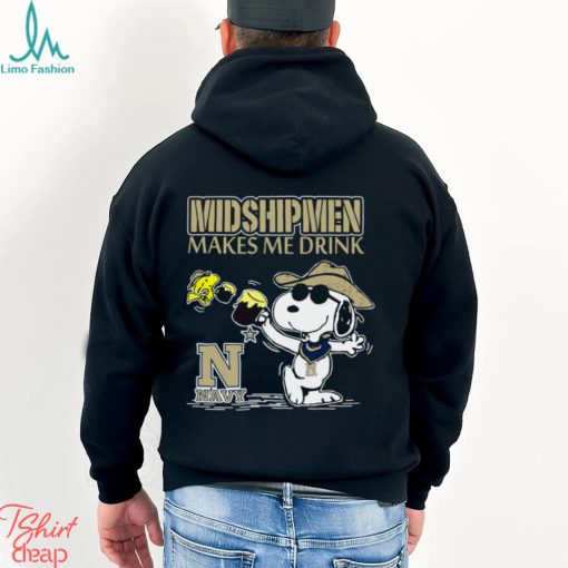 Snoopy Navy Midshipmen Make Me Drinks Shirt