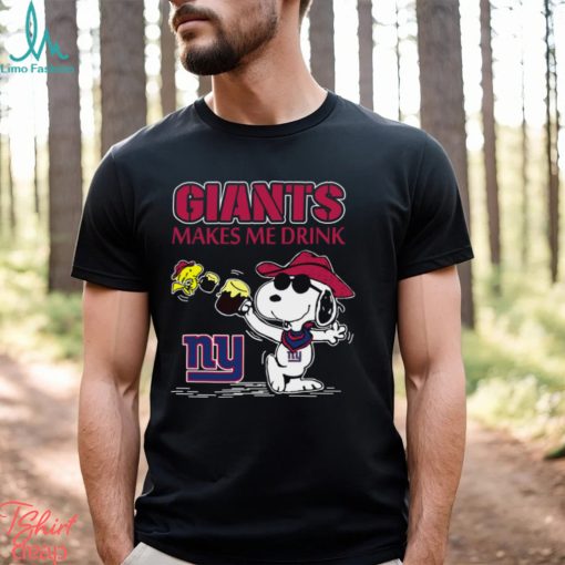 Snoopy New York Giants Make Me Drinks Shirt