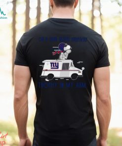 Snoopy New York Giants on a dark desert highway trophy in my arm shirt