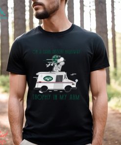 Snoopy New York Jets on a dark desert highway trophy in my arm shirt, hoodie, sweater, long sleeve and tank top Snoopy New York Jets on a dark desert highway trophy in my arm shirt