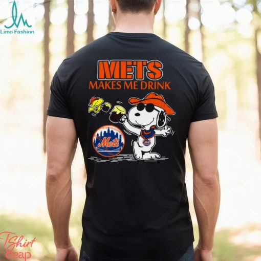 Snoopy New York Mets Makes Me Drinks Shirt