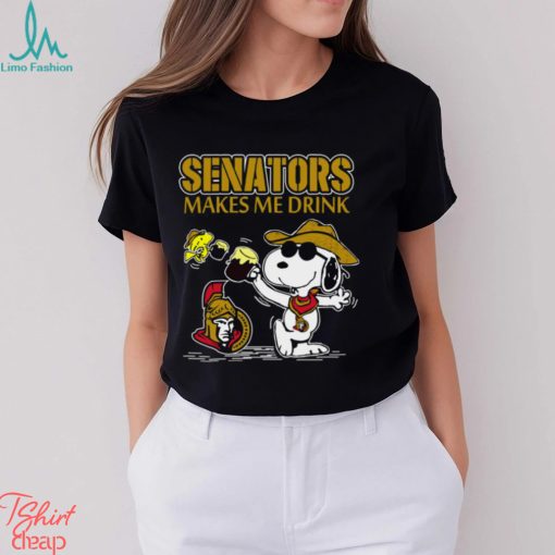Snoopy Ottawa Senators Make Me Drinks Shirt