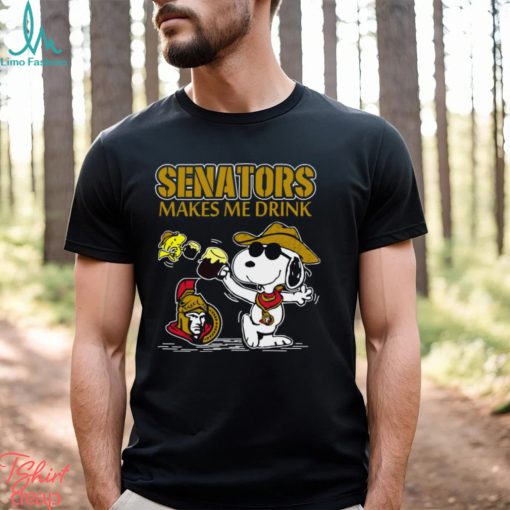 Snoopy Ottawa Senators Make Me Drinks Shirt