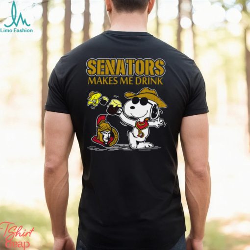 Snoopy Ottawa Senators Make Me Drinks Shirt